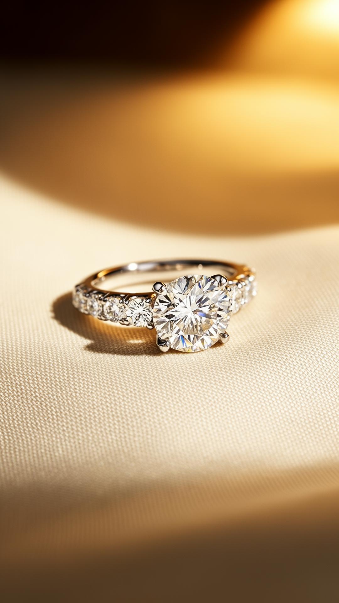 Brilliant-cut diamond engagement ring crafted by Angels Fine Jewelry